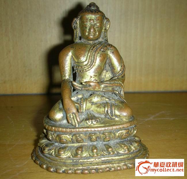 老溜金紫铜佛像