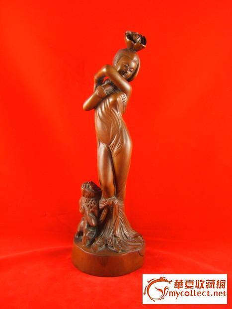 民国黄杨<em>木雕四大美女</em>_民国黄杨<em>木雕四大美女</em>