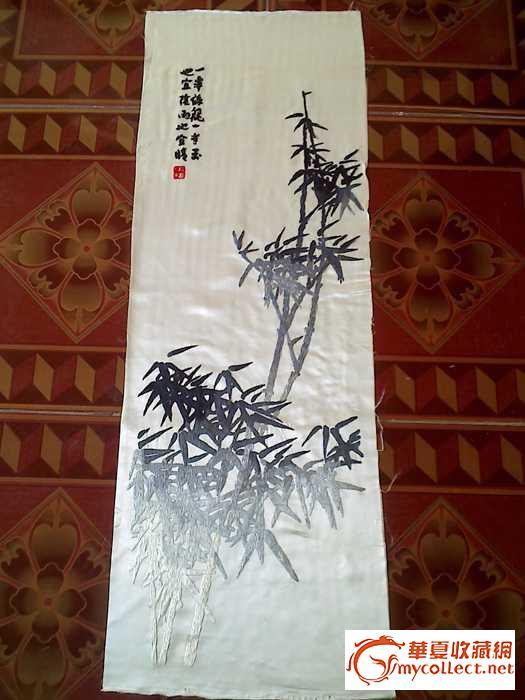 老刺绣-墨绣梅兰竹菊四条屏_老刺绣-墨绣梅兰