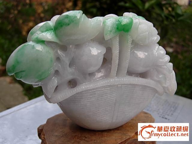 缅甸翡翠A货--紫罗兰色诸事遂心果蓝摆件!-缅甸