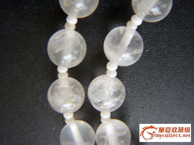 白水晶项链_一串70年代天然白水晶项链价格_