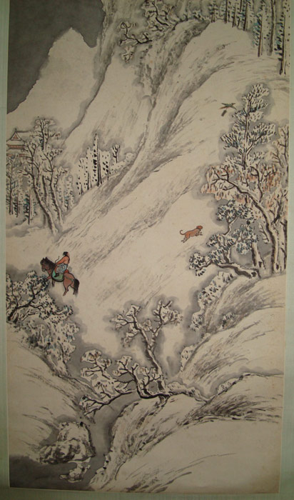 地摊 字画 其它 清代原装裱雪景山水   编号 jy272899 上传