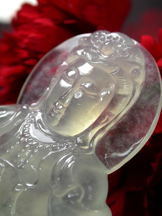 绿色石品■翡翠a货老坑玻璃种蓝花翠极品佛公升值潜力