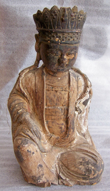 清代金漆人物木雕板; 明代木雕观音像  (370x640); 明代木雕佛像