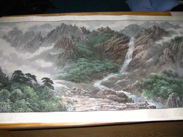 朝鲜当代画家;金锡峰山水_朝鲜当代画家;金锡