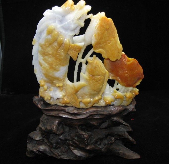 翡翠A龙鱼大摆件_翡翠A龙鱼大摆件价格_翡翠