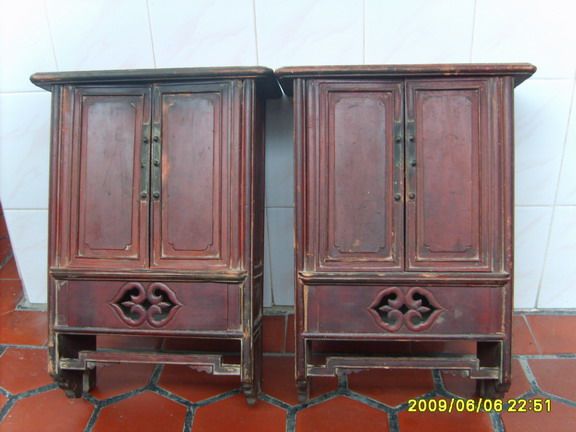 清未民国梳妆小立柜一对- 清未民国梳妆小立柜一对价格- 清未民国梳妆