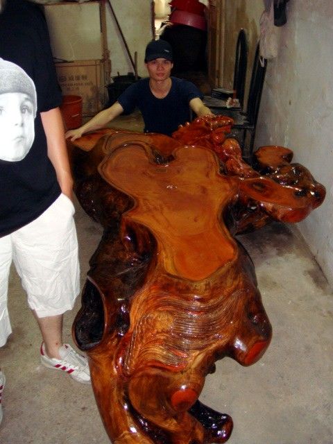 游龙戏珠--根雕茶几_游龙戏珠--根雕茶几价格_游龙戏珠--根雕茶几图片_来自藏友skyhli_木器_地摊交易_华夏收藏网 cang.com