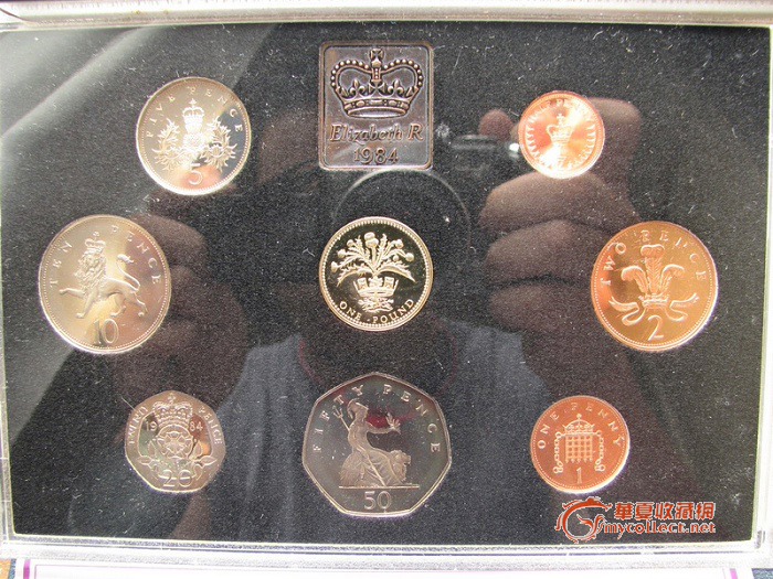英国 1984年 皇家造币厂 1\/2便士-1英镑 proof s
