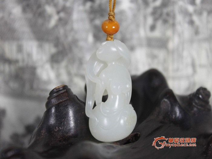 【皖中玉坊】 和田籽料 一白财神--精品推荐 售