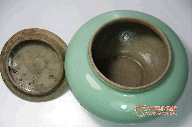 天青釉碎瓷盖罐-天青釉碎瓷盖罐价格-天青釉碎