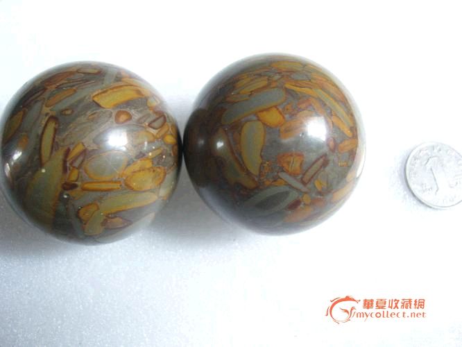 天然雨花石健身球2对_天然雨花石健身球2对价