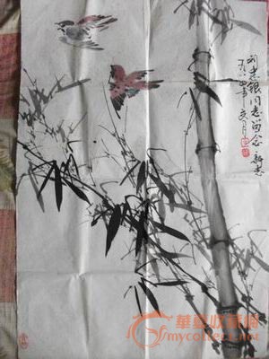 四川沫若书画院院长余新志花鸟画一幅