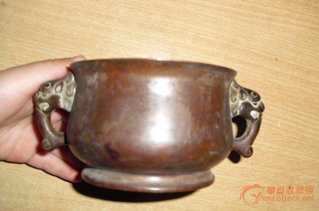 一起弄来的明代宣德“狮头双耳炉” _一起弄来的明代宣德“狮头双耳炉” 价格_一起弄来的明代宣德“狮头双耳炉” 图片_来自藏友佛三_铜器_地摊交易_华夏收藏网 cang.com