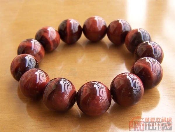 天然1.4mm红虎眼石手链\/开运水晶手链 (一口价