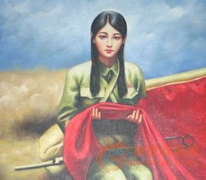 油画【血染的风采】 61X51CM-油画【血染的