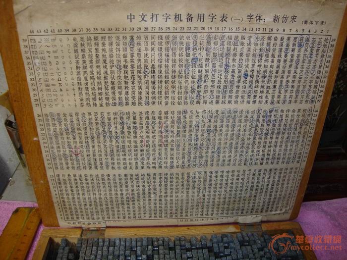 上海国光口琴厂双鸽牌中文打字机备用字表(-)字