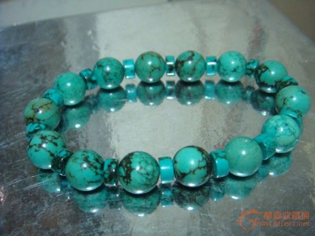 天然绿老松绿石，精品手钏-天然绿老松绿石，精品手钏价格-天然绿老松绿石，精品手钏图片，来自藏友无花果之乡-玉器-地摊交易-华夏收藏网