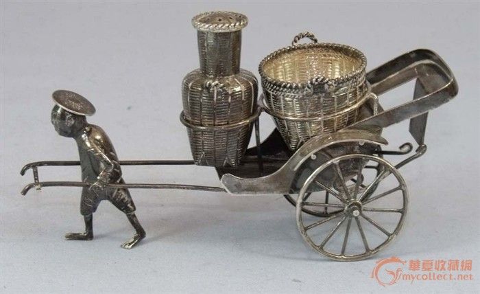 【【【【【精美民国银人拉黄包车】】】】】_