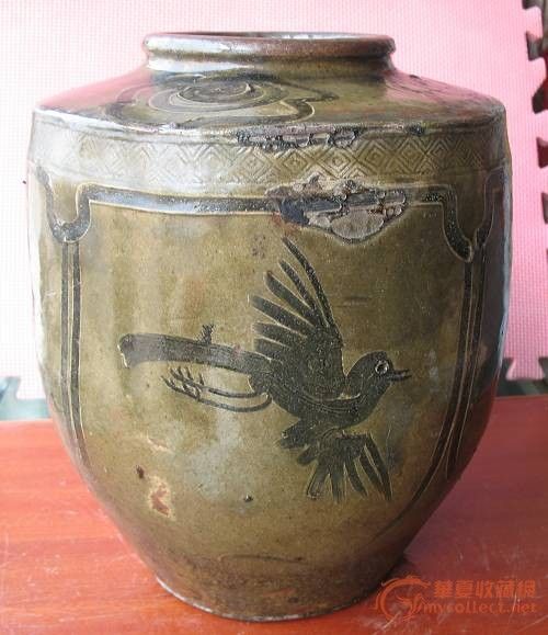 不老赔双倍,一个马口窑福字大罐_不老赔双倍,