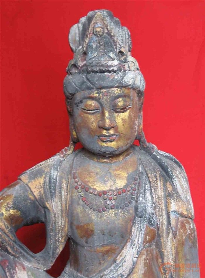 木质涂金菩萨-木质涂金菩萨价格-木质涂金菩萨