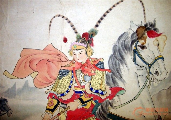 名家·任率英 ·原装裱《<em>杨门女将</em>》-名家·任