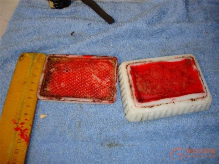 民国上海金城工艺社琉璃印泥盒 _民国上海金城