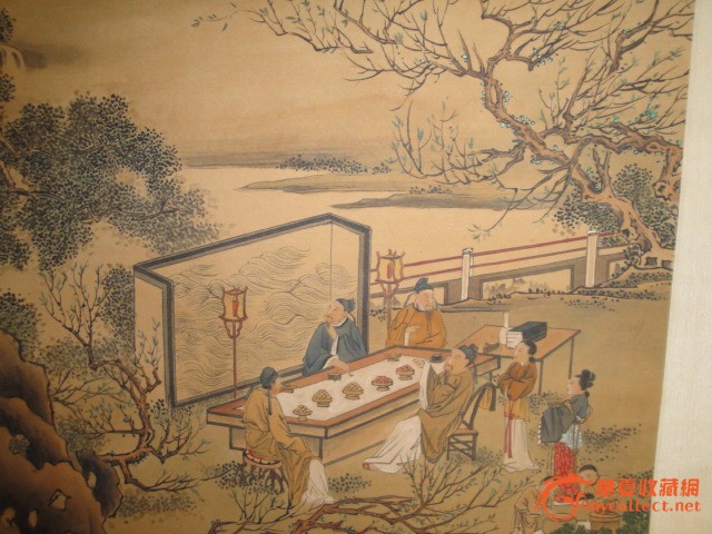 汤贻汾-十五赏月图