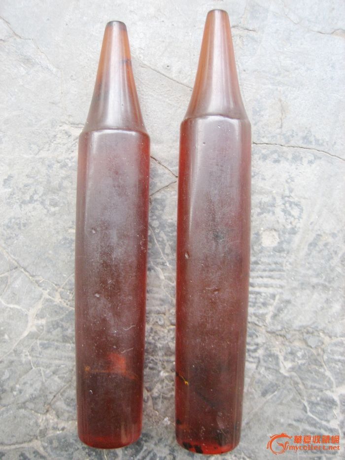 缅甸老琥珀一对