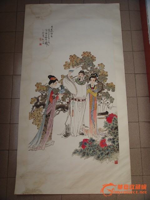 近代海派著名连环画大师,人物画家(顾炳鑫)大幅精品人物画