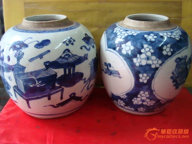 保存完好的清朝文物 瓷罐二个-保存完好的清朝