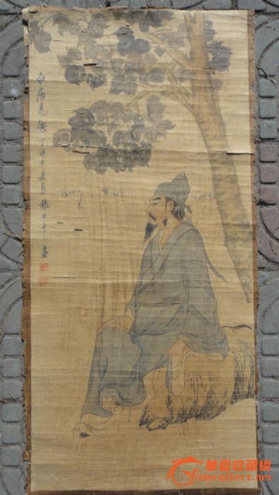 张大千的一副白居易画像