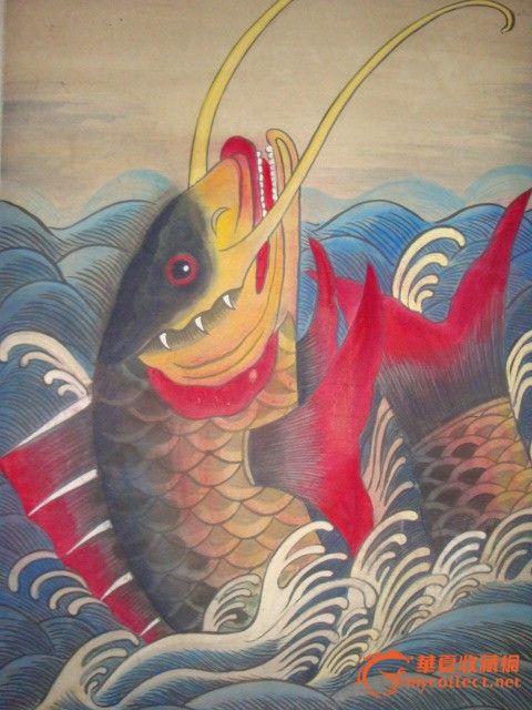 鱼变龙朝鲜画-鱼变龙朝鲜画价格-鱼变龙朝鲜画