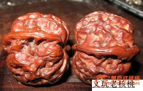 清代文玩狮头核桃一对_清代文玩狮头核桃一对