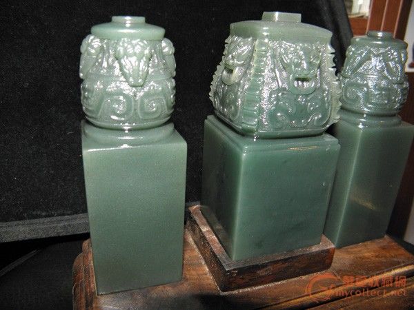 艾叶绿寿山石 善博石精品 如意观音 高11CM_艾