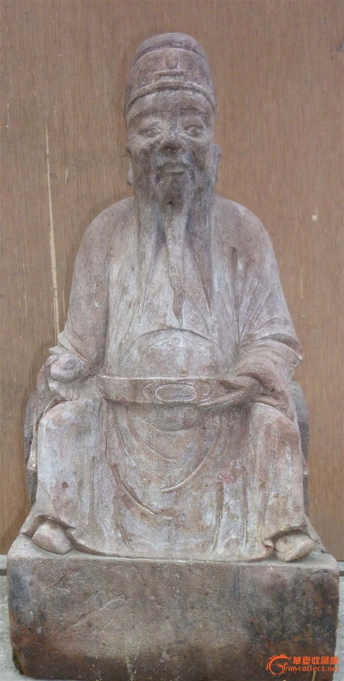 明代。石雕文财神菩萨像_明代。石雕文财神菩