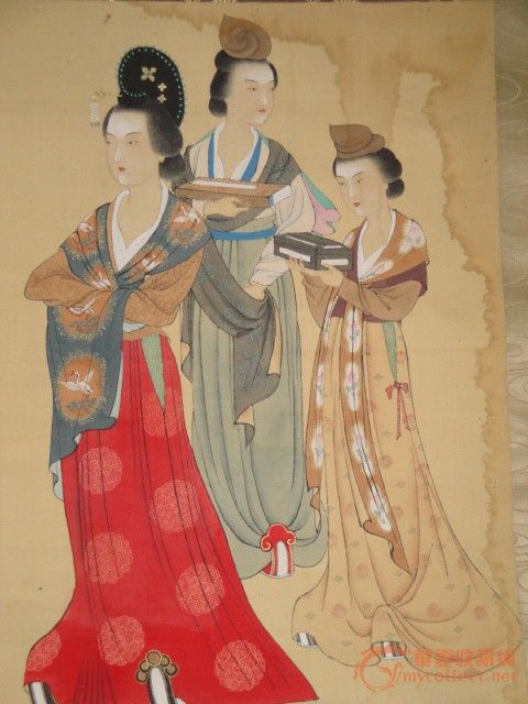 张大千--唐莫高窟壁画美女图_张大千--唐莫高窟