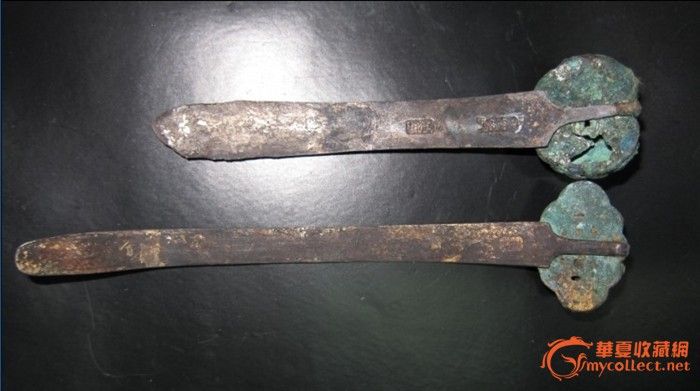 晚清银流忽布细工发簪一对图片