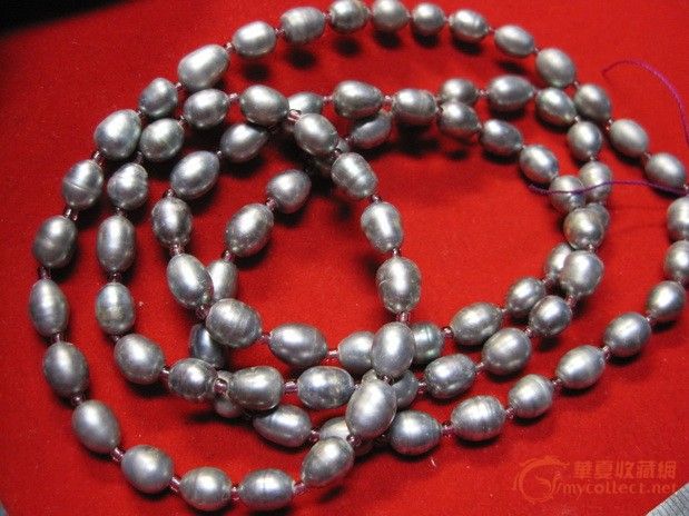 黑珍珠项链漂亮 87粒 清?-黑珍珠项链漂亮 87粒