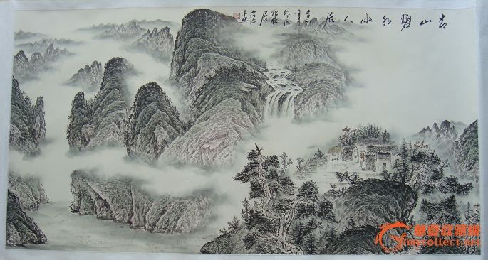 中国国画家协会理事老然《孤山处士》(四尺斗