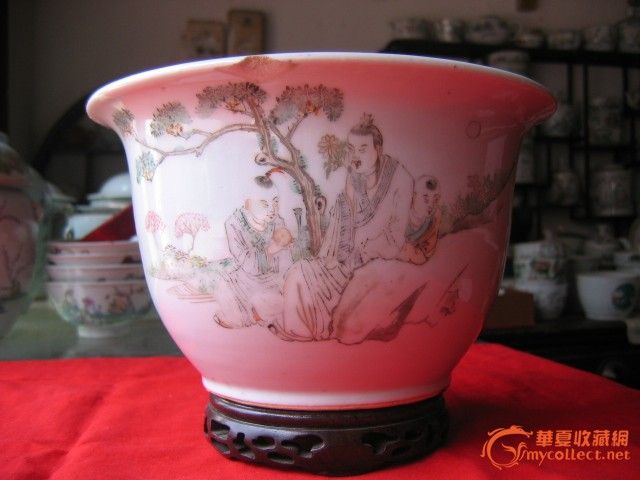 民国早期瓷绘名家陈生和作品粉彩郭子仪遇仙人