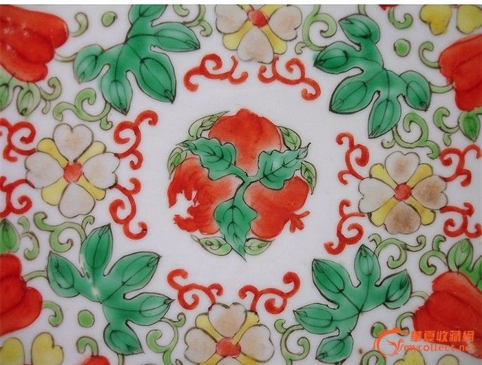 道光 粉彩瓜瓞绵绵盘子(5个)