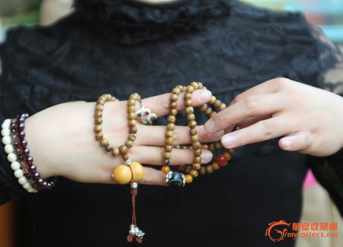 老星月菩提佛珠带葫芦坠 包真包老_老星月菩提