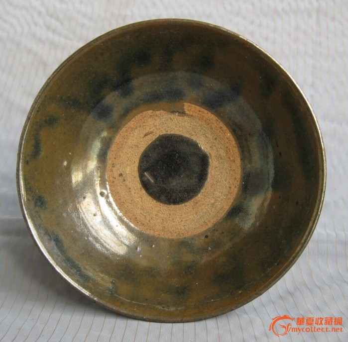 宋代酱釉窑变大碗一只