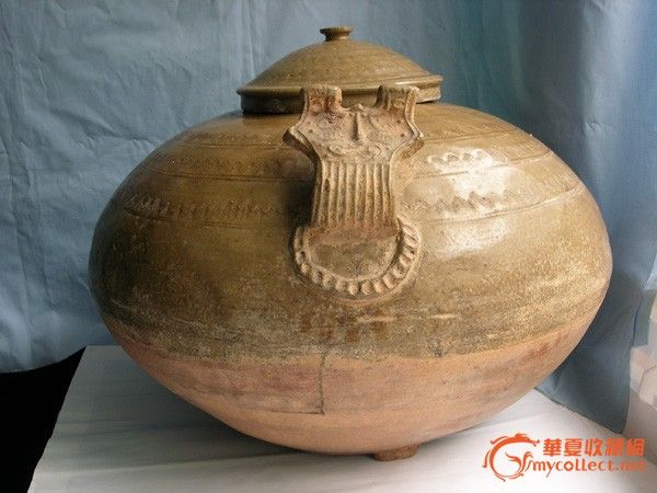 汉青釉水波纹兽面耳大瓿 -汉青釉水波纹兽面耳大瓿 价格-汉青釉水波纹兽面耳大瓿 图片,来自藏友逸凌88-瓷器-地摊交易-华夏收藏网