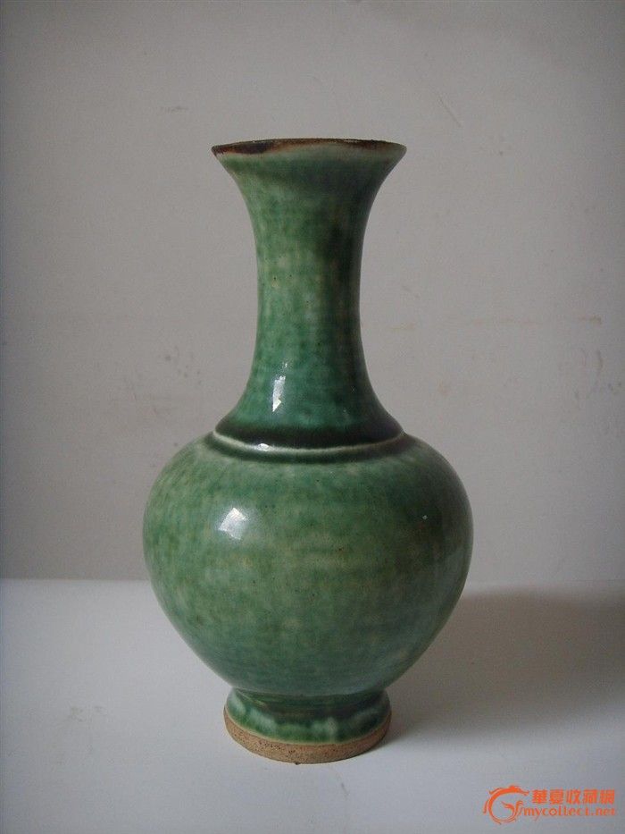 晩清绿釉赏瓶-晩清绿釉赏瓶价格-晩清绿釉赏瓶
