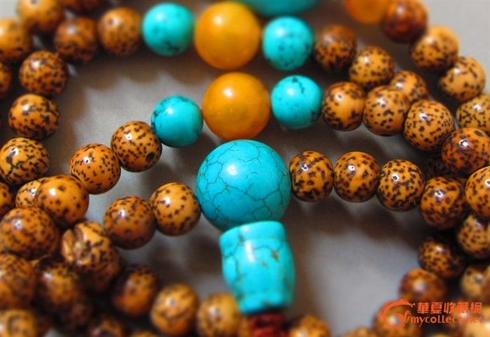 老星月配新蜜蜡、松石佛珠串_老星月配新蜜蜡、松石佛珠串价格_老星月配新蜜蜡、松石佛珠串图片_来自藏友圆和缘_杂项_地摊交易_华夏收藏网 cang.com