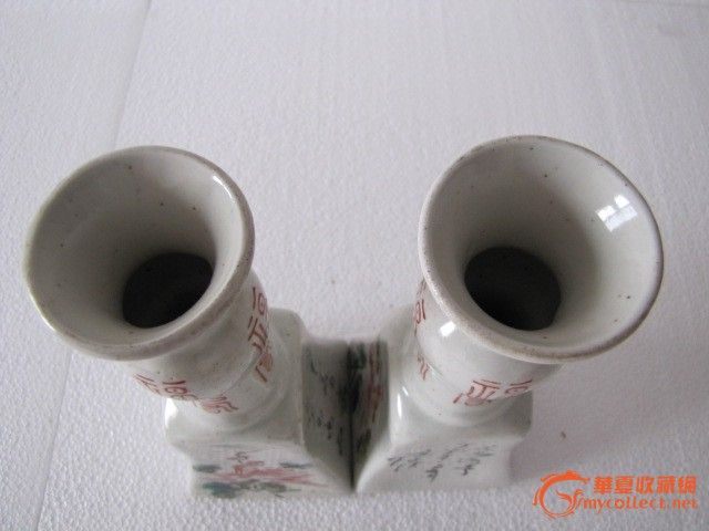 粉彩花鸟花擦一对_粉彩花鸟花擦一对价格_粉