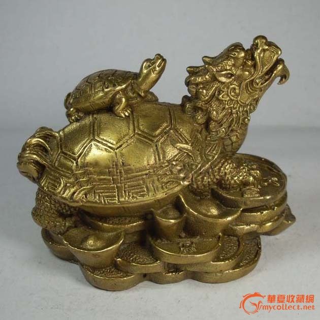 开光黄铜龙龟快要发 龙龟斗三煞 增加财源 避口