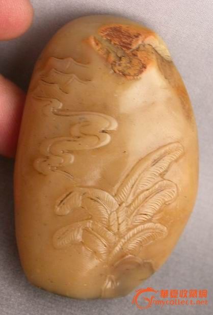 寿山石 留皮巧雕 云游四方_寿山石 留皮巧雕 云